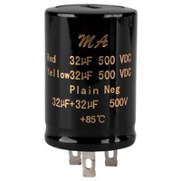 Parts Express 32uF + 32uF 500V Polarized Electrolytic Multi-Section Can Capacitor