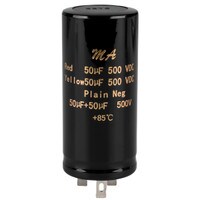 Parts Express 50uF + 50uF 500V Polarized Electrolytic Multi-Section Can Capacitor