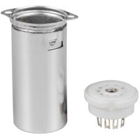 9-Pin Vacuum Tube Socket Ceramic with Shield