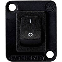 Switchcraft EHRRSLB Curved Rocker Switch I/O DPDT Black with 4-40 screws