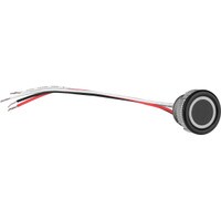SPST NO Momentary 22mm Stainless Steel Waterproof Touch Piezo Tamper Proof Switch with Red Ring 3-24 VDC