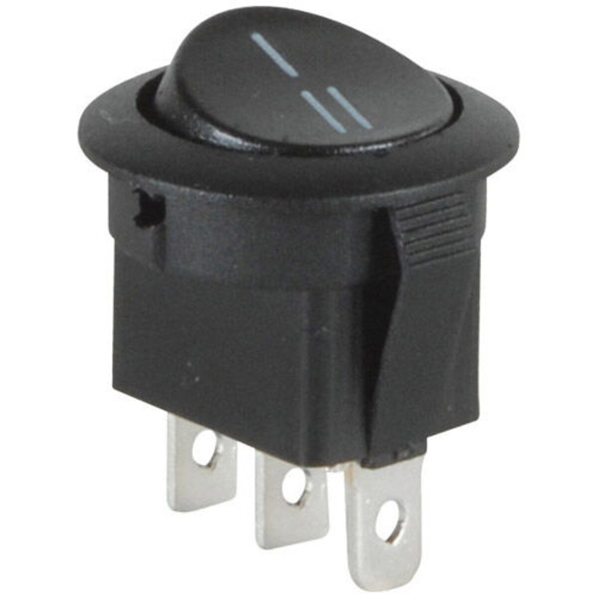 SPDT Automotive Round Rocker Switch Black