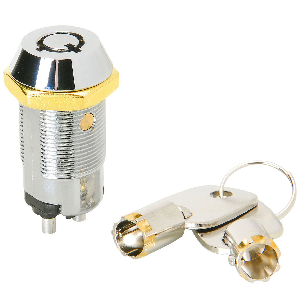 Parts Express On/Off Key Switch with 2 Barrel Keys