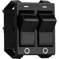 Dual Rocker Switch Panel Mount SPST 1.07&quot; x 0.97&quot; Mounting Hole