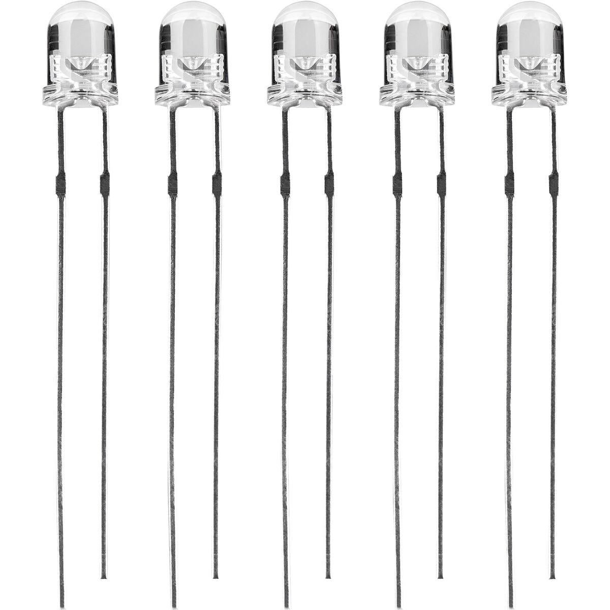 Springboard Overhale Indskrive 5-Pack 12V AC/DC 4mm 3089K Warm White Bare Wire LEDs