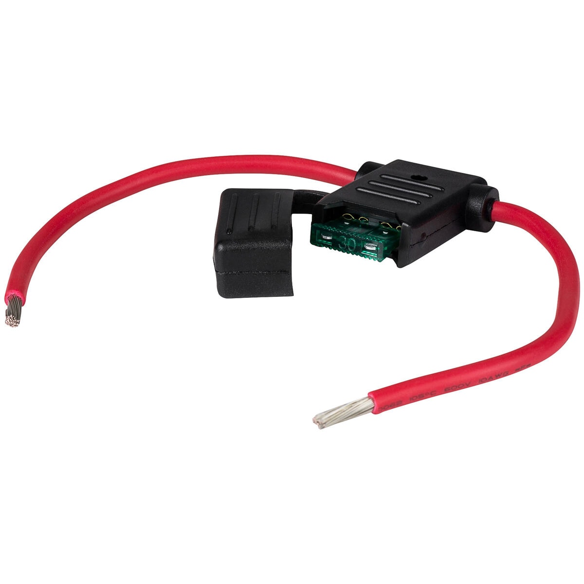 5 10 GAUGE ATC FUSE HOLDER W/ FUSE IN-LINE AWG WIRE COPPER 12 VOLT BLADE 