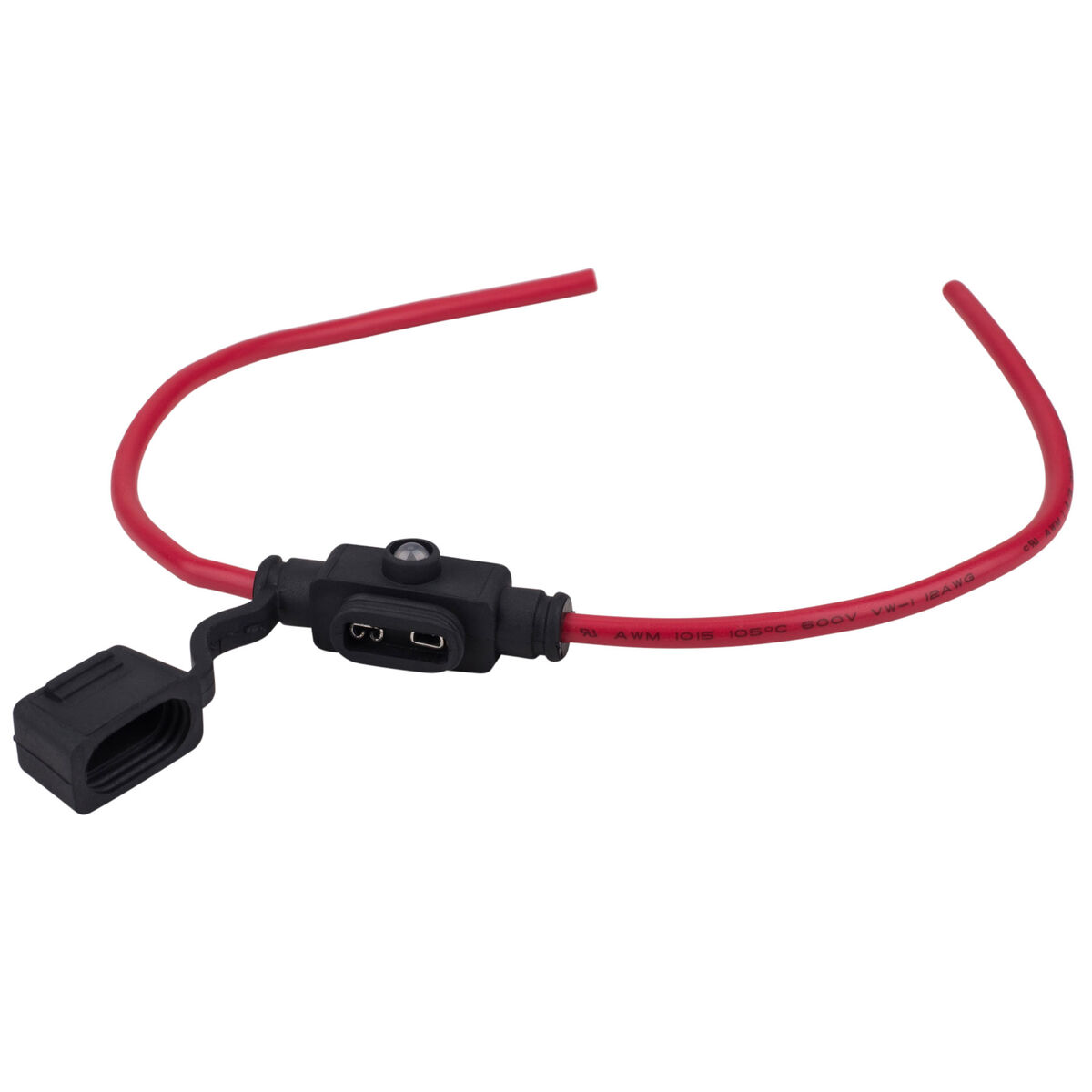 Parts Express in-line Maxi Blade Fuse Holder with 8 AWG Wire Leads 
