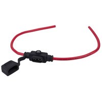 In-line Mini Blade ATM Fuse Holder with LED &amp; 12 AWG Wire Leads