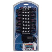 Lavolta 3CL40BK 40-Piece RGB 5050 SMD 3 LED Black Module IP67 Waterproof 18 ft. Light Strip Kit