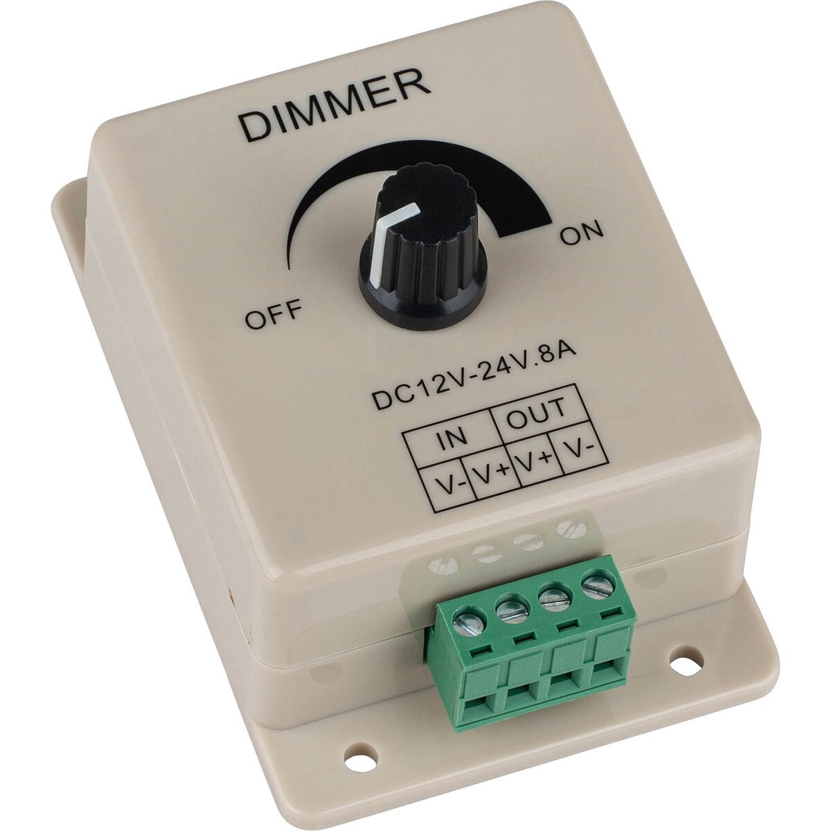 Light Dimmer 12-24 VDC 8A for Single Color LED Light Strips