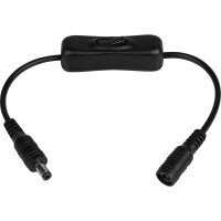 2.1 x 5.5mm M/F DC Coax/Barrel Connector 1 ft. Extension Cord with Inline On/Off Switch