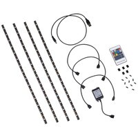 Home Theater Four 0.5m RGB LED TV Backlight Strip Kit with RF Remote 5V USB Powered