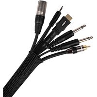 Audtek 9 ft. Black Cable Wrap with Hook &amp; Loop Seal