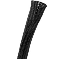 Audtek 24 ft. 1/2&quot; Black Split Braided Cable Wrap