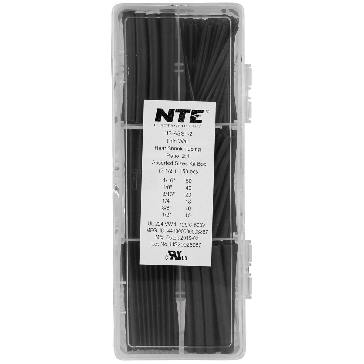 Nte Hg Hs 2 Black 2 1 2 Heat Shrink Kit With Heat Gun