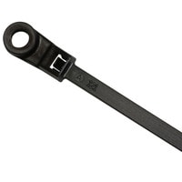 Cable Wire Zip Tie 8&quot; 50 lb Tensile Black with Mounting Head 100 Pcs. Made in USA