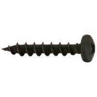 #6 x 3/4&quot; Pan Head Deep Thread Black Screws 25-Pack