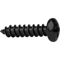 #8 x 3/4&quot; Philip Carbon Steel Pan Head Screw-Black 100-Pack