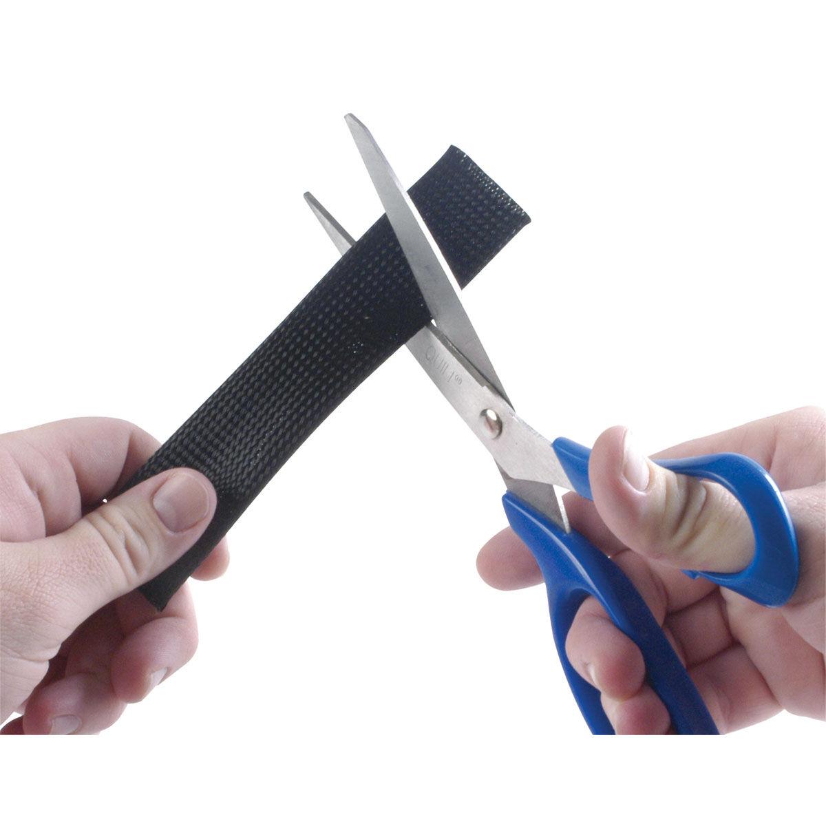 Techflex Clean Cut Kabelhülse – 1-1/2 Zoll, 7,6 M Schwarz, Scherenschnittfest & Abriebsicher