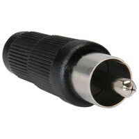 RCA Plug Connector Black Plastic