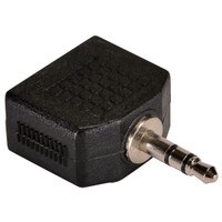 3.5mm Stereo Y Adapter 1 Plug To 2 Jacks
