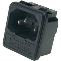 Parts Express IEC AC Power Jack Chassis Mount with 10A Fuse Holder