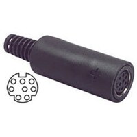 Parts Express Mini 8 Pin DIN Female In-Line Jack Connector