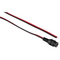 2.1 x 5.5mm DC Female Jack to Bare Wire 22 AWG 2 ft.