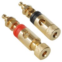 Parts Express Gold Plated Binding Post Banana Jack Pair