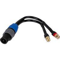 Speakon Type Plug to Binding Post Speaker Wire Adapter with BC 14 AWG leads