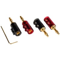 Nine Tine Banana Plug with Dual Set Screws and Poly Carbonate Shell 2 Pair