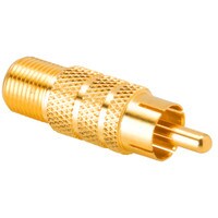 Gold F Female To RCA Male Adapter