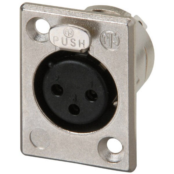 Neutrik NC3FD L 1 0 3 Pin XLR Female D Type Panel Mount W/o Latch NC3FD L 1 0