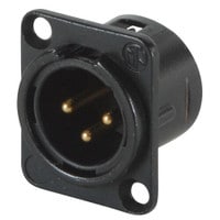 Neutrik NC3MD-L-B-1 &quot;D&quot; Series Panel Mount XLR Connector Male Black