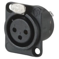 Neutrik NC3FD-L-B-1 &quot;D&quot; Series Panel Mount XLR Connector Female Black