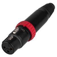 Neutrik NC3FXS-B Female XLR Connector with On-Off Switch - Black