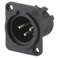 Neutrik NC3MPP Chassis Mount Male XLR Connector Plastic &quot;D&quot;