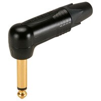 Neutrik NP2RX-B 1/4&quot; Mono Plug Right Angle Black/Gold