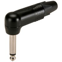 Neutrik NP2RX-BAG 1/4&quot; Mono Plug Right Angle Black/Silver