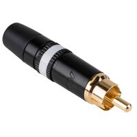 Rean NYS373-9 RCA Plug Connector Black with White Indicator