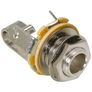 Conector De Audio TS Macho 1/4" (6.35 Mm) REAN NYS225B - Para Cables De Altavoz, Conexión Por Crimp