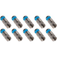 F RG-6 Quad Compression Connectors 10-Pack