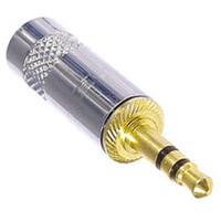 Rean NYS231G 3.5mm Stereo Plug Nickel Housing Gold Plug