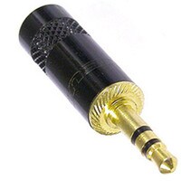 Rean NYS231BG 3.5mm Stereo Plug Black with Gold Plug
