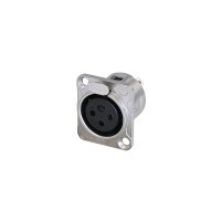 Rean RC3FDL 3 Pole XLR Female Chassis Connector Nickel/Tin