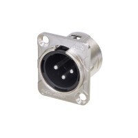 Rean RC3MDL 3 Pole XLR Male Chassis Connector Nickel/Tin