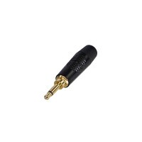 Rean RTP2C-B 3.5mm Mono 2 Pole Plug Black/Gold