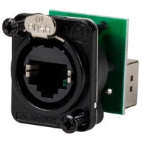 Neutrik NE8FDP-B Ethercon RJ45 Feed Through Connector Black
