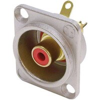 Neutrik NF2D-2 RCA Jack Connector D-Series Red/Nickel