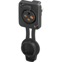 Neutrik NC3FDXX-TOP xlrCon 3-Pin Female Airtight Front Mount Recepticle UV Rated with Cap